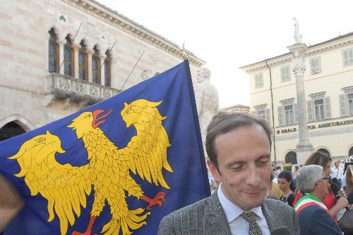 Il governatore del Friuli Venezia Giulia, Massimiliano Fedriga, all'inaugurazione di Friuli Doc 2019.